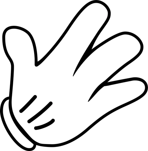 An open gloved hand